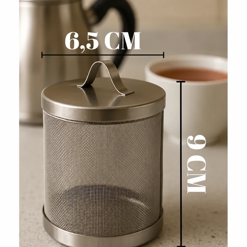 Çaydanlık Demlik İçi Süzgeç Çay Süzgeci Kafes Paslanmaz Çelik 9 cm