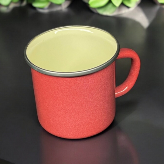 Emaye Kupa 450 Ml Emaye Bardak Kampçı Kupası 2li Set