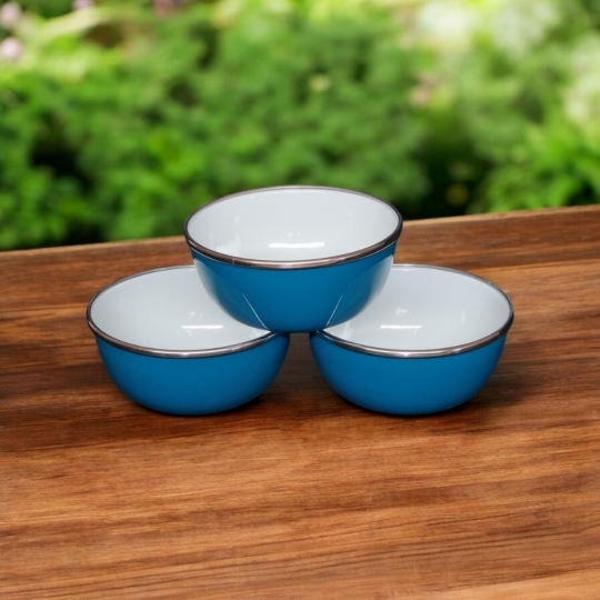Emaye 14 Cm 6 Adet Turkuaz Kase