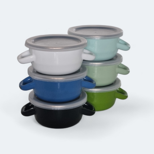 Emaye 12 Cm Çılgın Saklama Kabı 6 lı Set