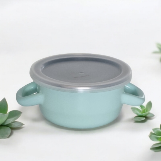 Emaye 12 Cm Çılgın Saklama Kabı Bebek Mavisi