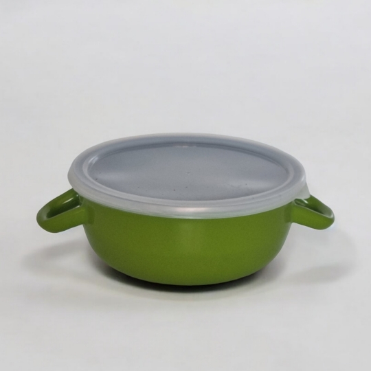 Emaye 18 Cm Çılgın Saklama Kabı Yeşil