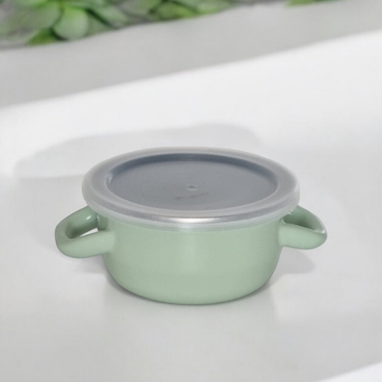 Emaye 12 Cm Çılgın Saklama Kabı Fıstık Yeşili