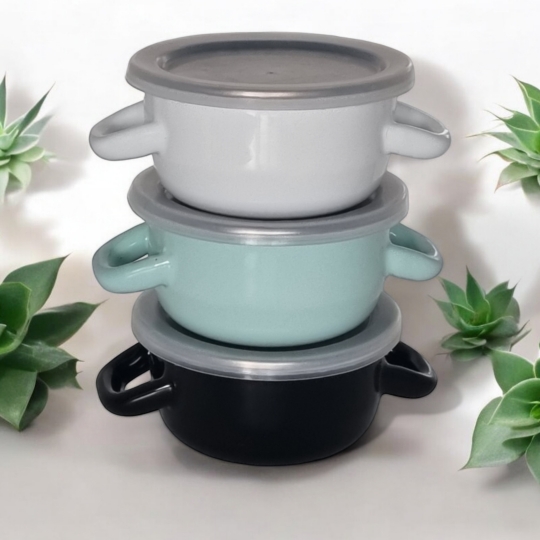 Emaye 12 Cm Çılgın Saklama Kabı 3 Lü Set SBS