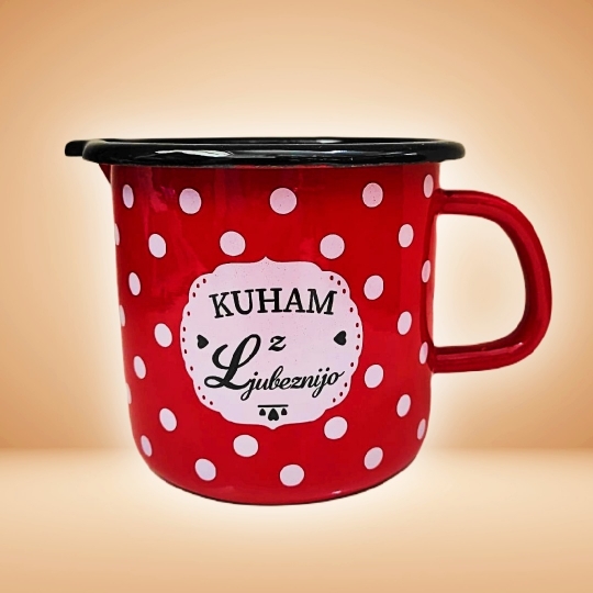 Yumurta Haşlama Sos Ve Mama Yapma Sütlük 1250ml Kırmızı Puantiyeli