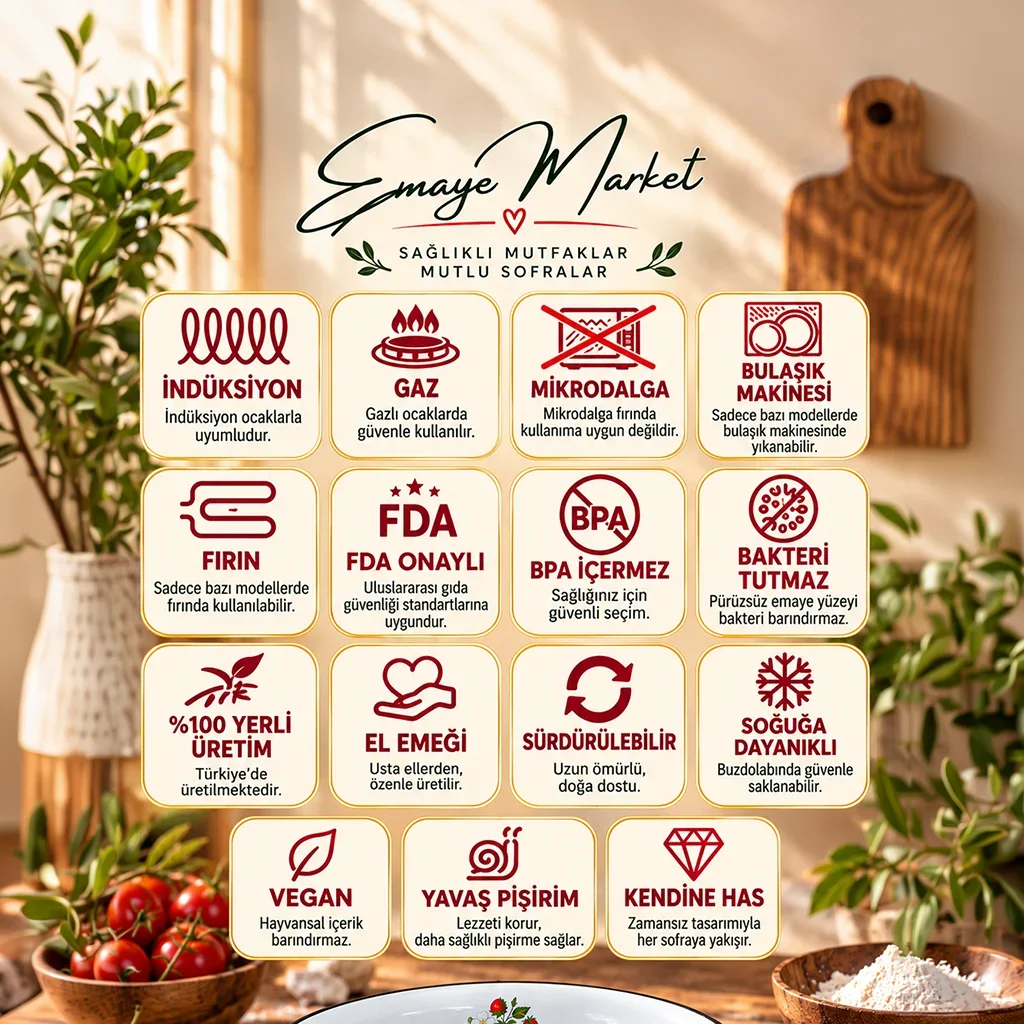 Emaye hamur legeni salata köfte kısır karıştırma kabı derin tabak  3lü set