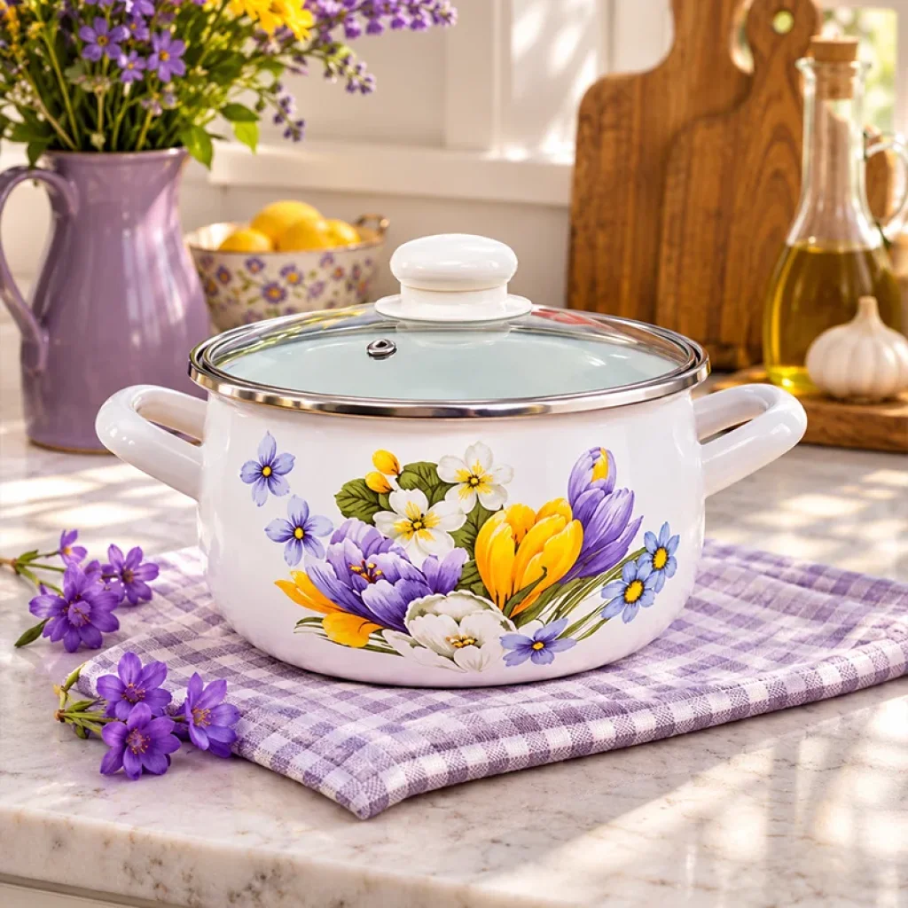 16-18-20-22-24 cm Emaye Tencere Vintage