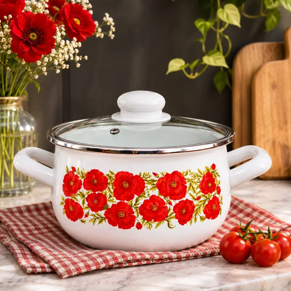 16-18-20-22-24 cm Emaye Tencere Vintage
