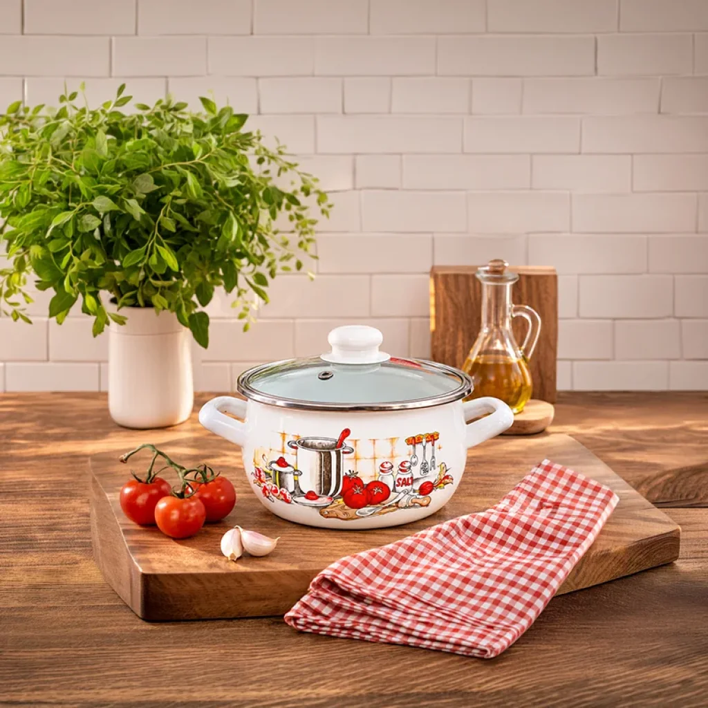 16-18-20-22-24 cm Emaye Tencere Vintage