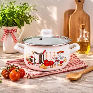 16-18-20-22-24 cm Emaye Tencere Vintage