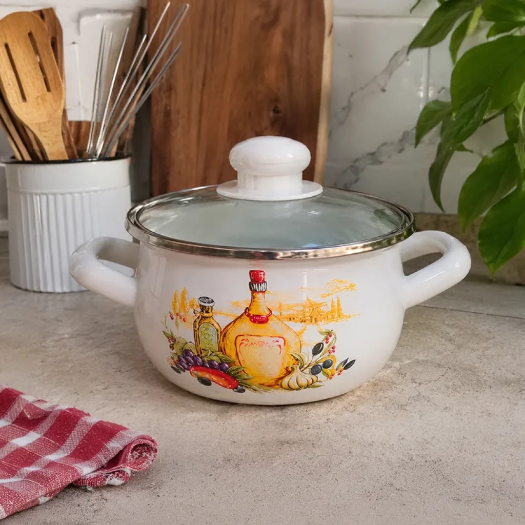 16-18-20-22-24 cm Emaye Tencere Vintage