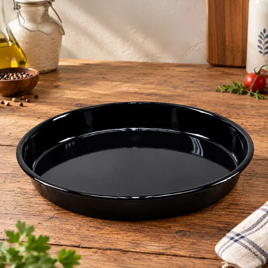 Emaye Fırın Tepsisi Yuvarlak 42 Cm